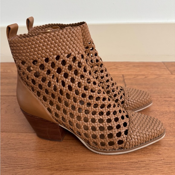 Michael Kors Tan Woven Ankle Booties - Picture 3 of 6